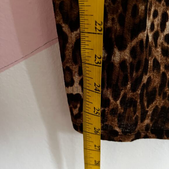 Leopard Lace Trim Top, Y2K Grunge Edgy Indie‎ Sleaze Retro XL - Picture 5 of 6